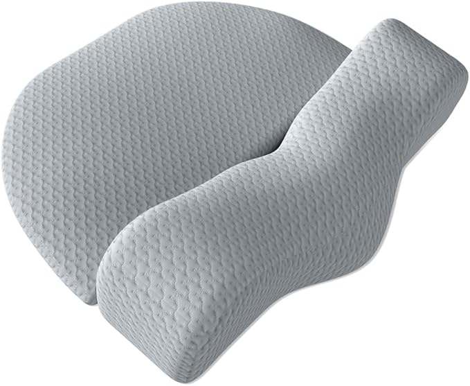 Memory Foam Neck Pillows Combo for Sleeping, Cervical Neck Pillow for Pain Relief, Neck Support Pillow Neck Roll Pillow for Bed (Grey-Upgrade Version)