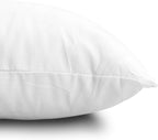 EDOW Throw Pillow Inserts, Set of 2 Lightweight Down Alternative Polyester Pillow, Couch Cushion, Sham Stuffer, Machine Washable. (White, 12x12)