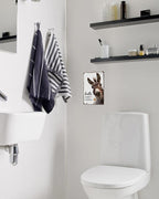 ALKB Western Bathroom Decor Vintage Donkey Gift - Funny Bathroom Restroom Toilet Decoration - Hello Sweet Cheeks Metal Sign 8x12 Inch