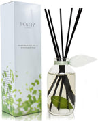 LOVSPA Reed Diffuser Set, Zen White Tea & Ginger Scented Oil Diffuser with Sticks, Home Fragrance Accessories for Bathroom Shelf Decor, Aroma Diffusers for Home or Office Desk, USA Made