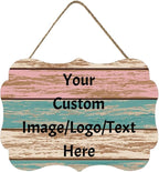 Personalized Custom Wooden Signs with Any Text Name for Home Door Man Cave Bar Family Farmhouse Decorative Home Kitchen Rustic Wall Decor