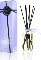 LOVSPA Reed Diffuser Set, Lavender & Black Amber Scented Oil Diffuser with Sticks, Home Fragrance Accessories for Bathroom Shelf Decor, Aroma Diffusers for Home or Office Desk, USA Made