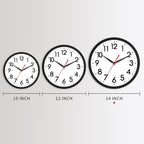 AKCISOT 14 Inch Wall Clock Silent Non-Ticking Modern Wall Clocks Battery Operated - Analog Classic Clock for Office, Home, Bathroom, Kitchen, Bedroom, School, Living Room(Black)