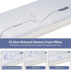 Memory Foam Pillow, Double Sided Different Firmness Zero Pressure Pillow, Comfortable and Breathable Provides Neck Support and Shoulder Pain Relief.