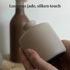 Fake Flowers in Vase for Centerpieces, Faux Flowers in Modern Ceramic Vase Set of 3 with 8 Artificial Autumn Chrysanthemums Home Decor