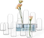 Etolies Glass Bud Vases in Bulk Set of 12, Clear Small Vases for Flowers,Modern Cylinder Glass Vase for Wedding Party Dining Table Centerpieces, Living Room Decorative, Home Decor.