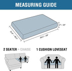 H.VERSAILTEX Velvet Stretch Individual Cushion Cover Plush Cushion Slipcover for Loveseat Sofa Furniture Protector Seat Cushion Sofa Cover (1 Piece Loveseat Cushion Cover, Burnt Brick)