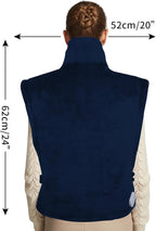 26" x 35" Flannel Neck&Shoulder&Back Heating Pad with 12 Temperature Settings&Countdown Timer, Pain Relief for Back/Neck/Shoulders/Menstrual Pain, Christmas Gifts for Women Men Mom Dad(Navy Blue)