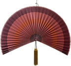 Fan Wall Decor,Japanese Wall Fan Decor,Large Bamboo Fan Wall Art For Boho Hanging Headboard,Decorative Folding Fan For Over Bed Decorations,Large Wall Dcor (Terracotta, 40inch)