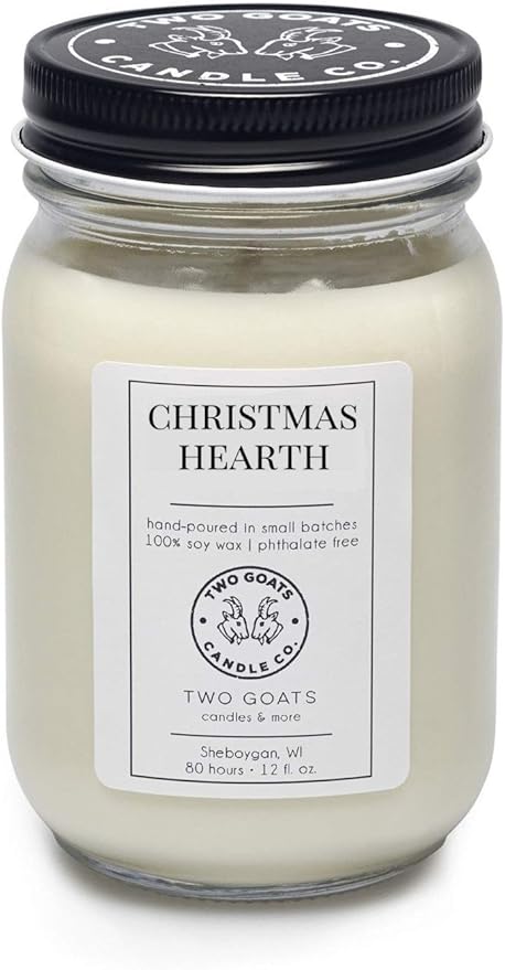 Christmas Hearth Scented Soy Candle | Hand Poured in the USA | 12 oz.