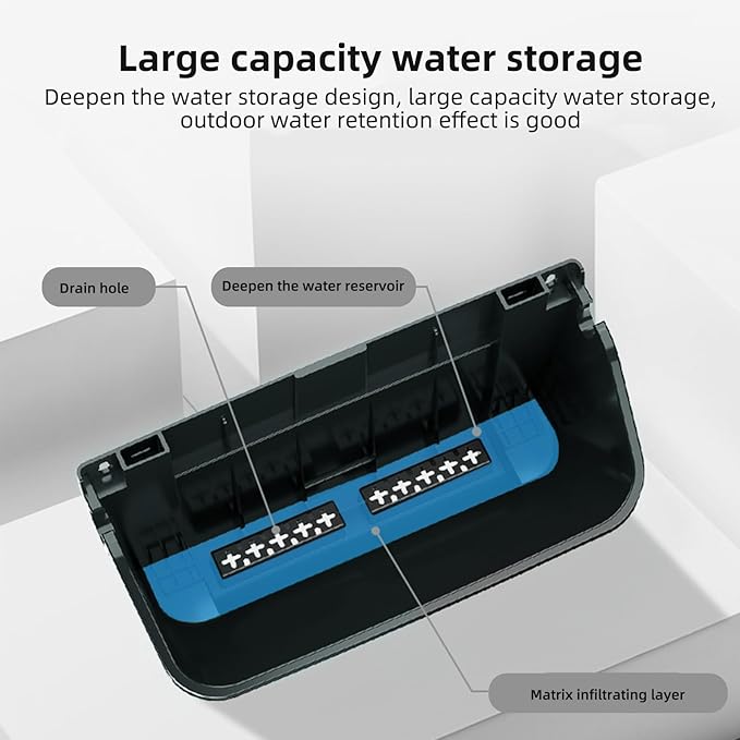 Self-Watering Wall-Mounted Planter Indoor/Outdoor Decor, Wall Planter Indoor Vertical Living Green PlantWall with 4 Pots Easy Installation 12.9''x5.5'' x26.7''