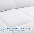 EASELAND Twin XL Down Alternative Comforter - Quilted Duvet Insert for All Seasons, Soft Lightweight with Corner Tabs, Summer Winter Warm Bedding, White 68×92 Inches
