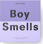 Boy Smells Violet Ends Candle - 8.5 oz - Aromatic Candle for Home with Rhubarb, Violet and Smoked Papyrus - Up to 50-Hour Burn - Cotton Wick