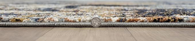 Keen Home Design Area Rugs - 9x12 Non-Shedding, Abstract Rugs for Kitchen, Living Room, Bedroom, Dining Room, Entryway - Size: 9'2" x 11'11", Multi