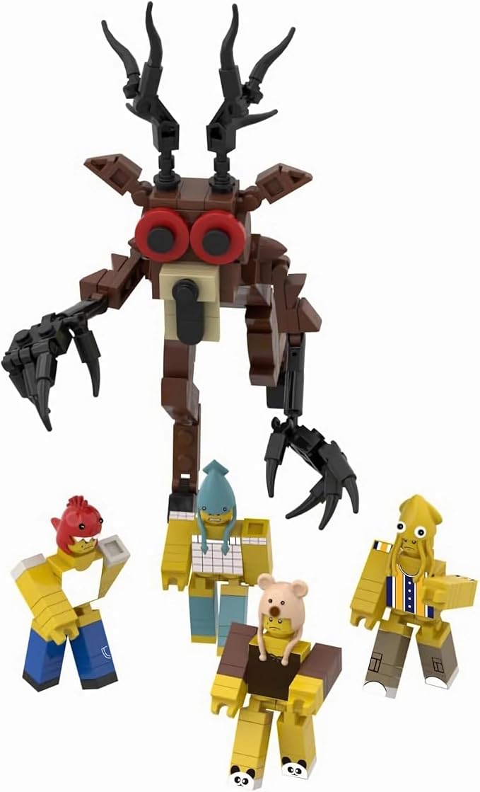 99 N-ights in The Forest 7.3in Block Model DIY Gothic Building Decorative Monster Figurine Ornaments, Creative Collectible Gift, Funny Desk Display