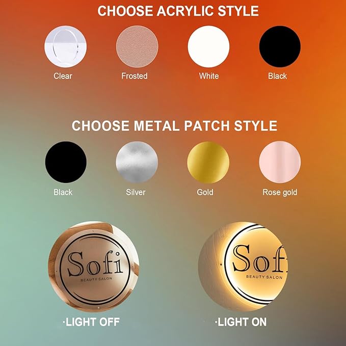 Custom Logo Business Neon Sign, Personalized Backlit Illuminated Sign for Business, Metal Floating Logo Signs for Wall Decor Store Beauty Salon Nail Hair Studio