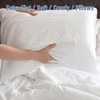 SILUI Pillows King Size Set of 4 Pack Extra Flat Thin Soft Support Hypoallergenic Plush Down Alternative Bed Pillow for Back, Stomach or Side Sleepers,20x36in