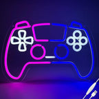 wootfairy Gamer Neon Sign, Led Light for Gaming Room Wall Decor, Dimmable Neon Light for Boys Room Decor, Blue and Pink Light Up Signs for Man Cave & Bedroom, Gamer Gifts for Teens, Boys, Kids