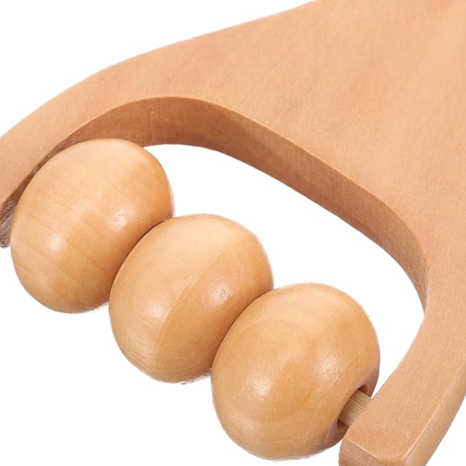 2pcs Wooden Massage Rollers Trigger Point Roller Muscle Relaxation Bead Massage Tools for Neck Back Leg Foot Arm
