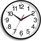 16 Inch Wall Clock Modern Battery Operated Silent Non Ticking Large Analog Clock for Living Room Office Home Bedroom Kitchen Bathroom(Black)