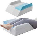 Leg Elevation Pillow for Blood Circulation After Surgery, Memory Foam Knee Wedge Pillow for for Swelling, Back Pain, Foot Injury, Rest