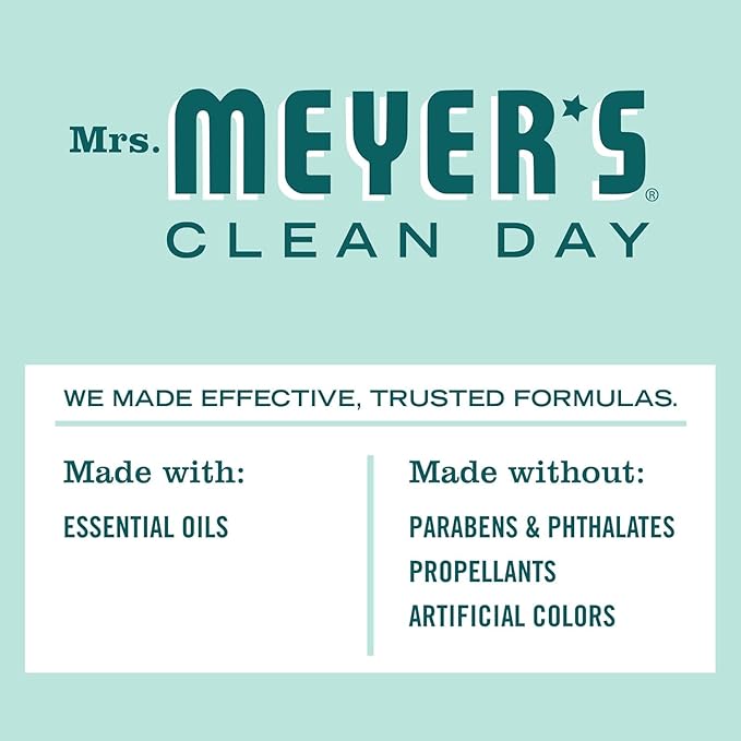 MRS. MEYER'S CLEAN DAY Room and Air Freshener Spray, Non-Aerosol Spray Bottle Infused with Essential Oils, Limited Edition Mint, 8 fl. oz - Pack of 3