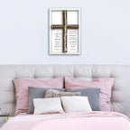 flowtorely A Cord of Three Strands Wedding Ceremony Unity Wall Decor 15"X10" Matthew 19 6 Christian Marriage Prayer Cross Sign Framed Wall Hanging Art (White)