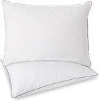 Airensky Goose Down Pillow, Bed Sleeping Hotel Collection Pillows Set of 2 King Size, 100% Organic Cotton Fabric, Breathable and Skin-Friendly for Back, Stomach or Side Sleepers (White, 20"x36")