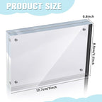 5 Pack 3.5 x 5 inches Acrylic Picture Frame Desktop Frameless Photo Frame Double Sided Transparent Acrylic Frame Clear Horizontal Magnetic Frame for Desk Desktop Display Pictures Holder