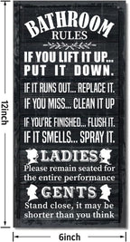 Rustic Bathroom Decor, Western Bathroom Decor, Funny Bathroom Signs Wall Decor, Bathroom Decor, Farmhouse Bathroom Decor, Country Bathroom Decor, Bathroom Signs, Bathroom Rules Wall Décor A1