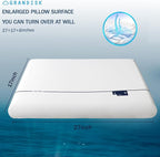 Grandisk Memory Foam Pillows for Neck Pain Relief Dual Core Side Back Stomach Cervical Pillow with Ergonomic