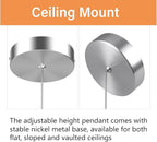 Modern LED Pendant Light Fixtures Chrome Long Tube Pendant Lights 2 Pack Pendant Lighting for Bedroom Dining Room Bar Kitchen Island Hanging Light Height Adjustable, 3000K, 11.8inch