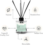 Duša Babies Reed Diffuser & Sticks - 5 Fl Oz Essential Home Fragrance Decor for Bathroom, Office & Living Spaces –Stylish & Long-Lasting Room Air Freshener -Ideal for Housewarming & Special Occasions