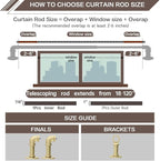 Gold Curtain Rods 18 to 120 in,Wraparound Curtain Rods,Adjustable Length,1 in Diameter Pipe,Wall or Ceiling Mounted,for Bedroom and Living Room (Gold 18” to 120”)