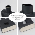 Black Ceramic Vase Set of 2，Square Vase Rustic Home Decor Minimalist Nordic Boho Style for Living Room, Shelf, Table, Bookshelf, Mantel and Entryway Decor Vases