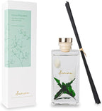 Flower Reed Diffuser Set, 5 oz Eucalyptus Mint Scent Diffuser with Sticks, Home Fragrance Scented Oil Reed Diffusers for Home, Bathroom, Decor & Gift