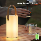 Portable Solar Table Lamp 2 in 1 Charging Outdoor Lantern with Remote RGB Cordless Lights, Water-Resistant IP44 for Patio Terrace Camping Garden Balcony