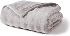 EVERGRACE Ultra Soft Luxury Fluffy Ridgeline Faux Rabbit Fur Throw Blanket, Thick Warm Bubble Throw for Bed, Cozy Plush Reversible Blankets for Couch, Chair, Sofa, Taupe, 50x60 Inches, 870 GSM