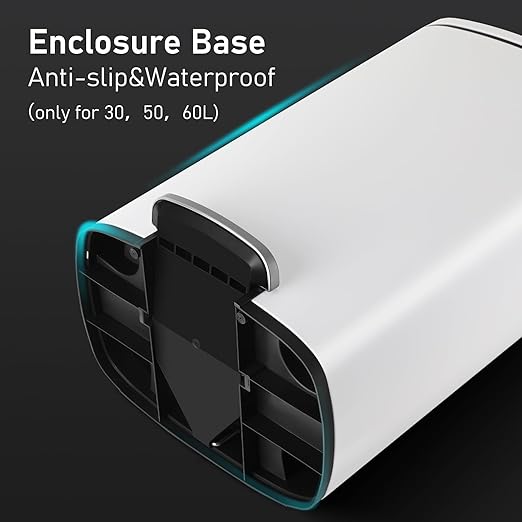 Arlopu 13.2+1.3 Gallon Step Trash Can, Stainless Steel Garbage Bin, Soft-Close Rubbish Bin with Removable Plastic Inner Bucket, Fingerprint-Proof, Lid Dustbin, for Kitchen Home (White)