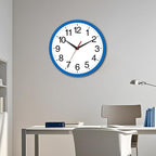 Wall Clock Modern 8 Inch Battery Operated Silent Non Ticking Small Analog Clock Decorative for Bedroom Kitchen Bathroom Office Home (Blue)