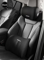 Car Seat Back Support and Car Neck Pillow Kit, Ergonomic Design headrest Lumbar Support for Neck Back Pain Relief Improve Sitting Posture (Black)
