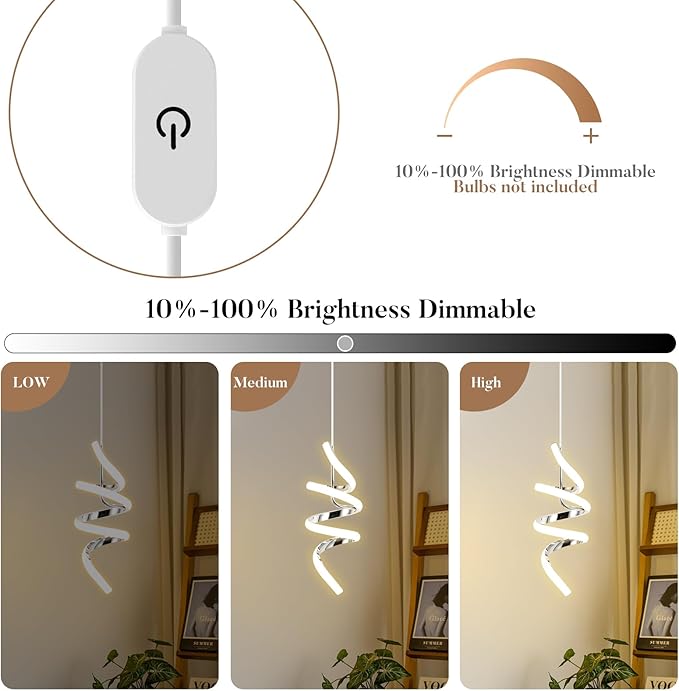 Modern LED Pendant Light Fixtures Pendant Lights Kitchen Island Lighting Adjustable Height Chrome Hanging Lamp