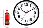 Wall Clock 18 Inch Silent Non-Ticking Modern Clock Battery Operated Classic Simple Minimalist Analog Decorative for Kitchen, Living Room,Office, Bedroom, Bathroom (Black)