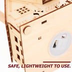 BESPORTBLE Wooden Christmas Village Houses Set of 3 - LED Light Up Mini Houses for Holiday Decor, 2025 New Rustic Farmhouse Christmas Decorations, Indoor Tabletop Decor for Home, Office, Mantel