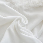 MOOWOO Fluffy Heart Throw Pillow with Pillow Cover and Insert, Shaggy Faux Fur,Valentines Day Decor,Christmas Decorations, Love Pillow (White, Heart Shape-15.7X15.7Inches)