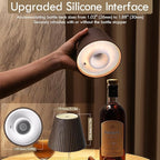 WILIT Wireless Bottle Lamp, 3-Level Brightness Rechargeable Cordless Table Lamp Shades, Night Light, Battery Operated Lamp for Bedroom, Bar Decorations for Home, Gifts for Mom Dad