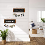 Picture Frames Collage Photo Hanging Display, Felt Letter Board with 340 Letters and 15 Clips, Picture Board Rustic Frames for Wall Dorm Room Decor Christmas Holiday Birthday Party Present