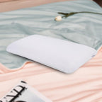 SUQ I OME Slim Sleeper- Thin Latex Foam Pillow for Bed Sleeping, Firm,Low Profile for Side, Back, and Stomach Sleepers