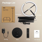 FIMEI Split Floor Lamp Modern LED Rotatable Floor Lamp, Eye-Protection Reading Standing Lamp with Stepless Dimming and 3000K-6000K Color, Separately Rotatable Design, Black