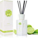 Reed Diffuser Set, Lime Scented Oil Diffuser, 6.76 fl oz (200 ml) Home Fragrance Diffuser with Reed Sticks, Air Fresheners for Home, Bathroom Shelf Decor